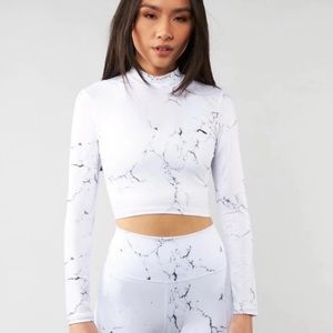 Buffbunny Marble Crop Long Sleeve SOLD